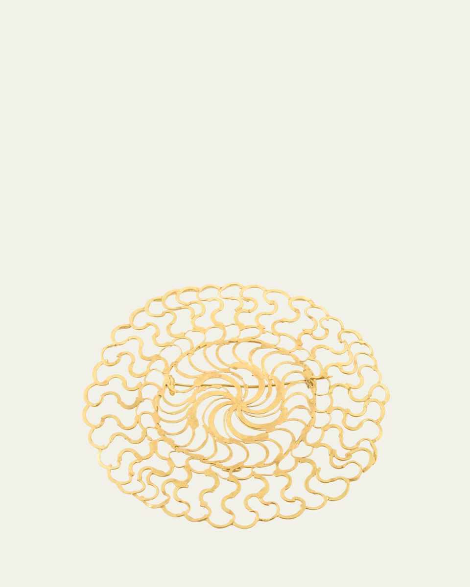 18K Yellow Gold Giant Aureole Pin